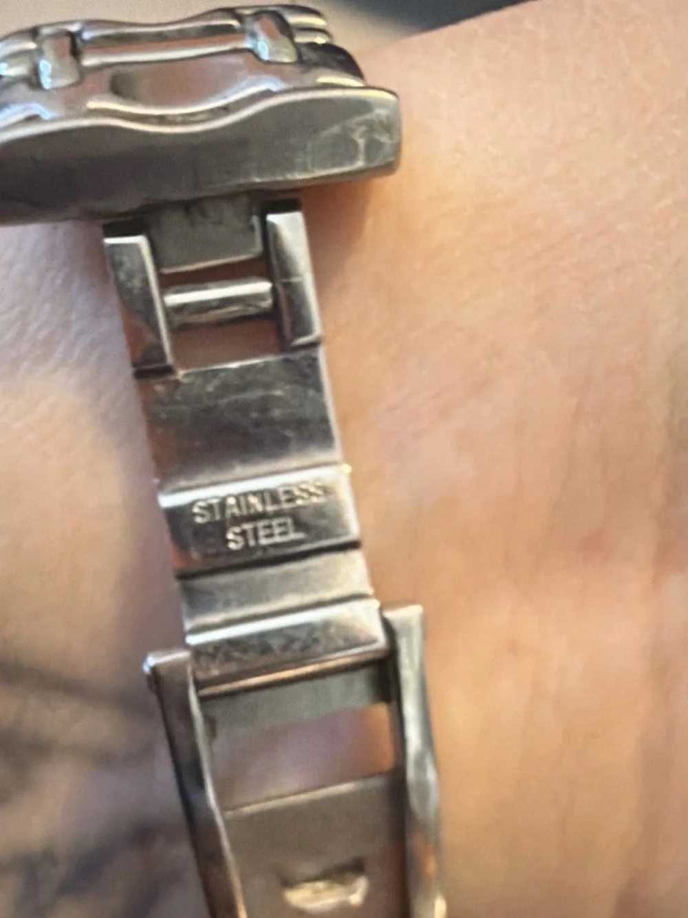 Movado Silver Bracelet Watch with Black Dial